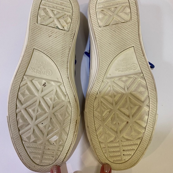 Converse Blue Scalloped Suede Women's Size 7.5 Chuck Taylor Ox Sneakers - Picture 11 of 12